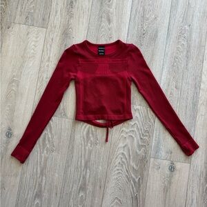 Iets frans Burgundy Long Sleeve Top